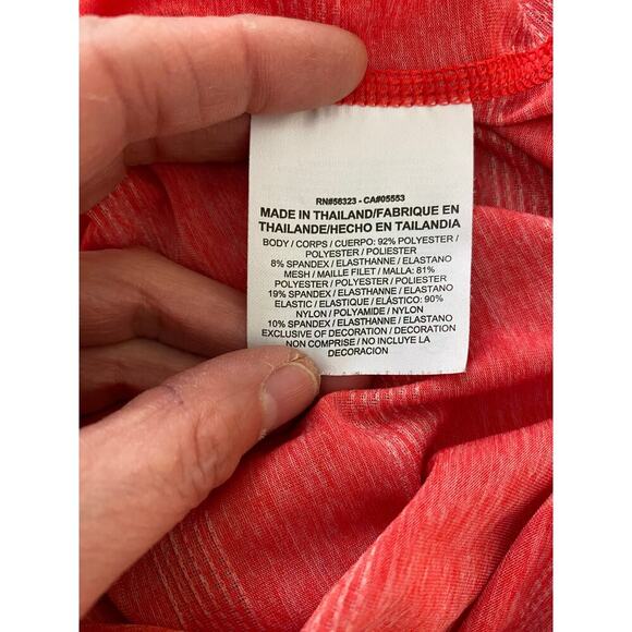 Nike Dri-Fit Women's M Orange Striped Lightweight Racerback Tank Top - Picture 7 of 9